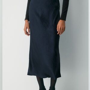 Aritzia Navy Maxi Skirt